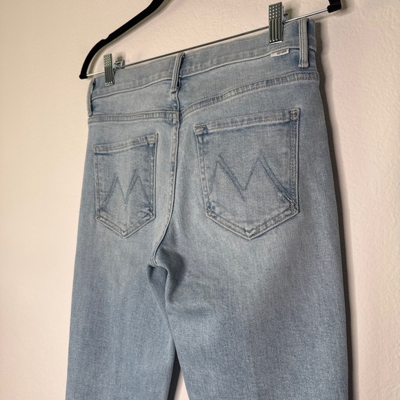 MOTHER The Insider Sneak Lost Art Jeans Blue Size 27 Stretchy Denim - Picture 4 of 9